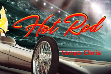 Image shows a drag car in an arena with the words Hot Rod