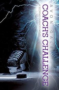 Cover for Coach's Challenge by Avon Gale shows a hockey skate and puck